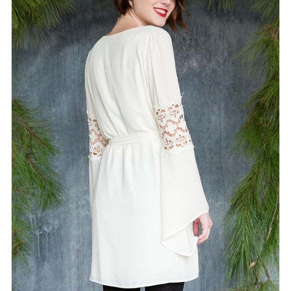 HP! 🎉Francesca's Everwood White Crochet Dress - Picture 4 of 7